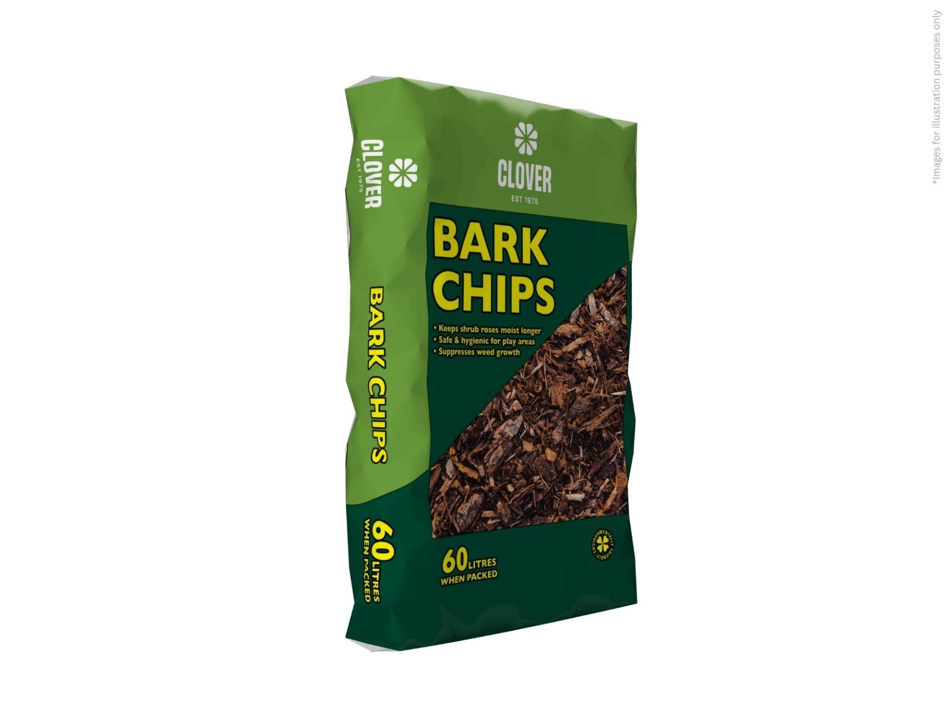 Premium Bark Chips 60L - Natural Decorative Mulch
